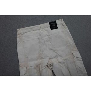 Monfrere Preston Skinny Cargo Pants Mens 34x34 White Denim Slim Stretch Pockets